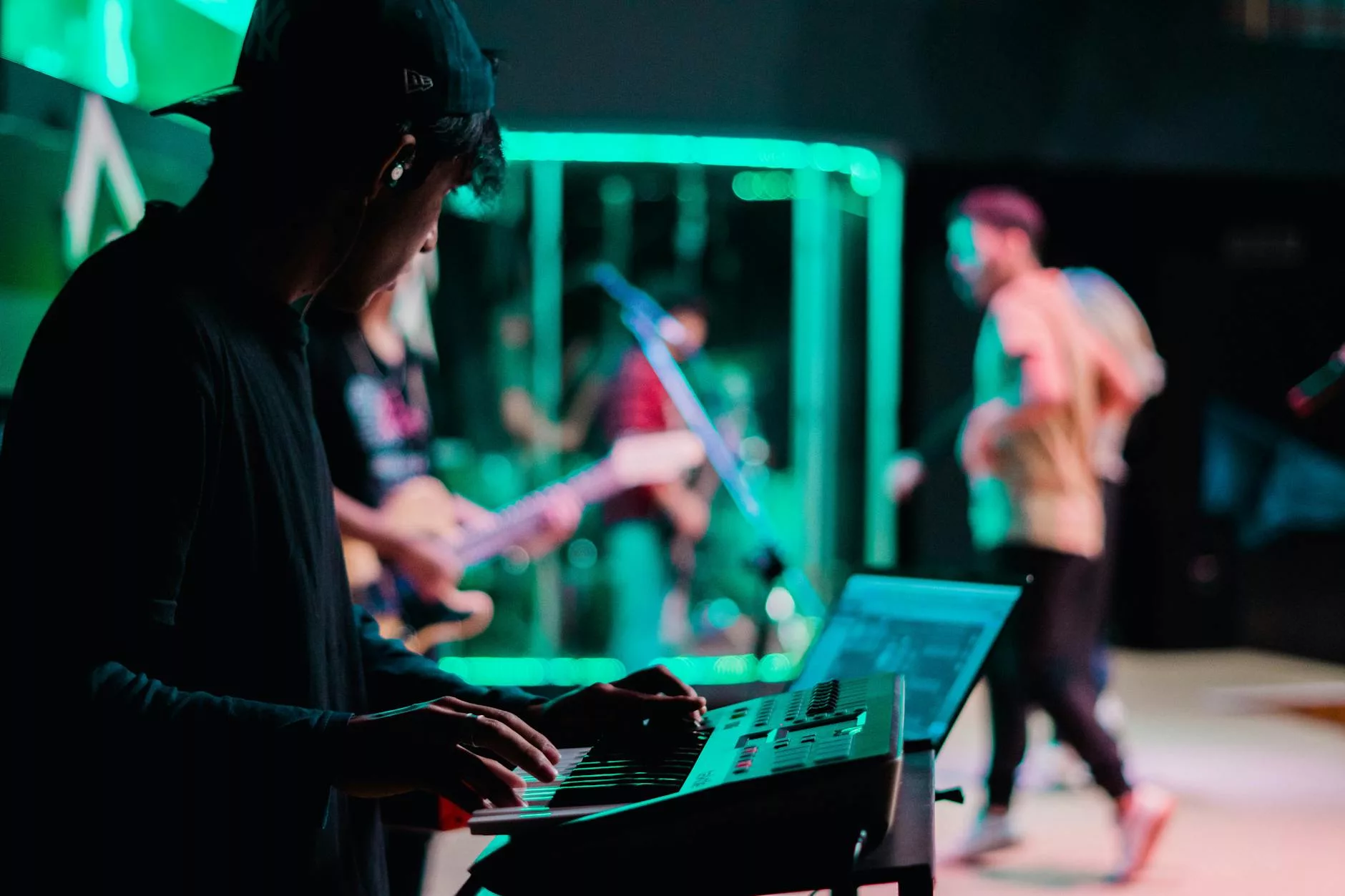 a man playing synthesizer