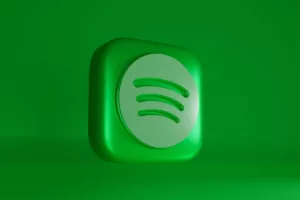 a green spot with a white spot on it